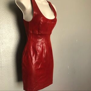 Nasty Gal Red Mini Dress 🐍Snake Feel NWOT